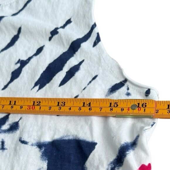 Grayson Threads Sleeveless Red White Blue Tie Dye Lightweight Tank Top. XS. - Picture 4 of 6